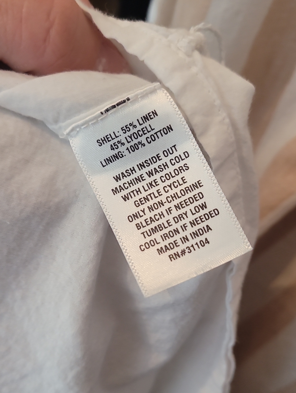 Crown & Ivy Linen Blend Striped Maxi Dress Size 12 Pockets Coastal - Picture 10 of 11